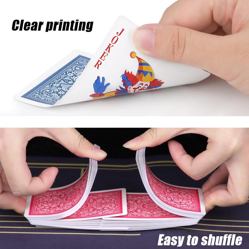 Timenued Playing Cards 2 Pack,2 Decks of Cards,Playing Card Games for Adults,Poker Cards Professional,Standard Playing Cards Set,Suitable for Game Night,Various Party Game,Pink/Light Blue - Image 3